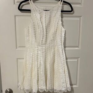 Elegant Off-White Lace Dress